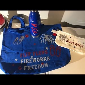 Tote and makeup bag set